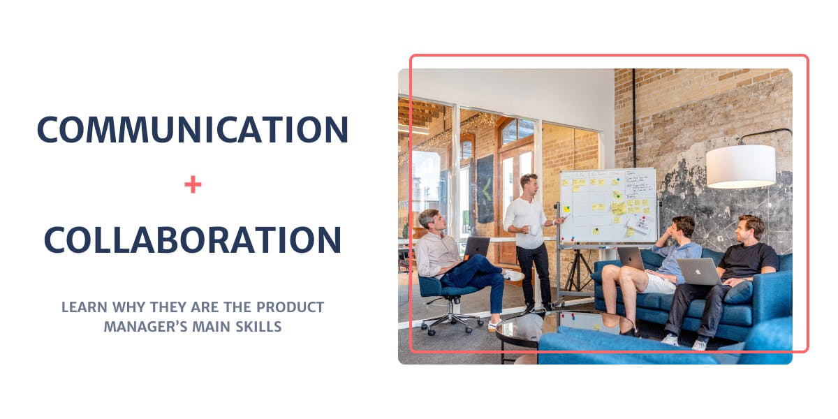 An article introduction showing the title communication + collaboration along with a picture of a team collaborating.